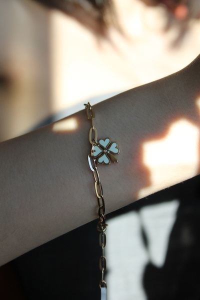 CETAŞ Yonca Sallantılı Ataç Zincir Bileklik