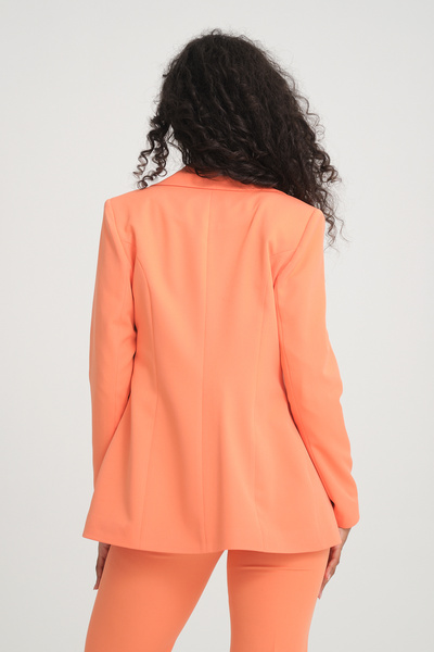 nodilife Broş Detay Gold Düğmeli Atlas Takım Elbise Oranj