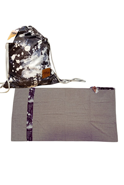 vory Custom Design Grey Pattern Beach Towel Backpack 2 in One Cs.01.25.1