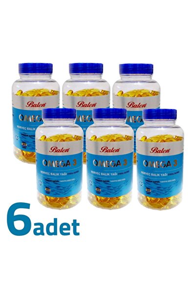 Balen Omega 3 Norveç Balık Yağı (TRGLSRD) 1380mg X 100 Yumuşak Kapsül X 6 Kutu