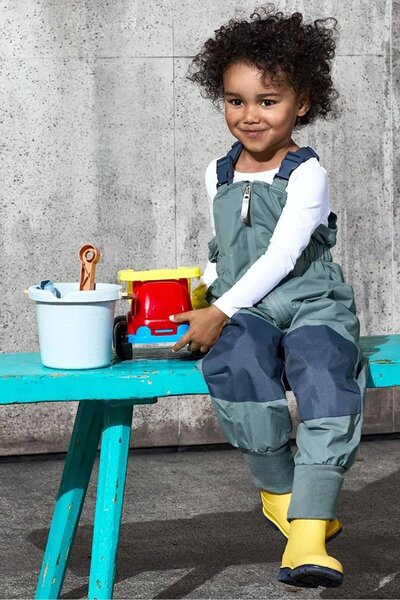 Tchibo بنطال مطر للبنات الصغار، باللون الأخضر