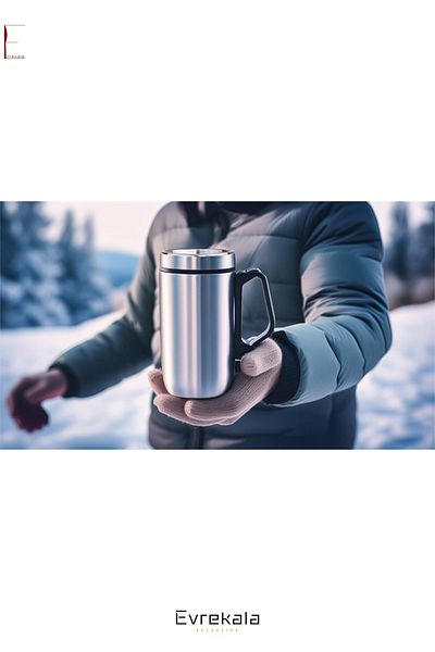 Evrekala Stainless Steel and Handle Special Thermos with Heat Protection