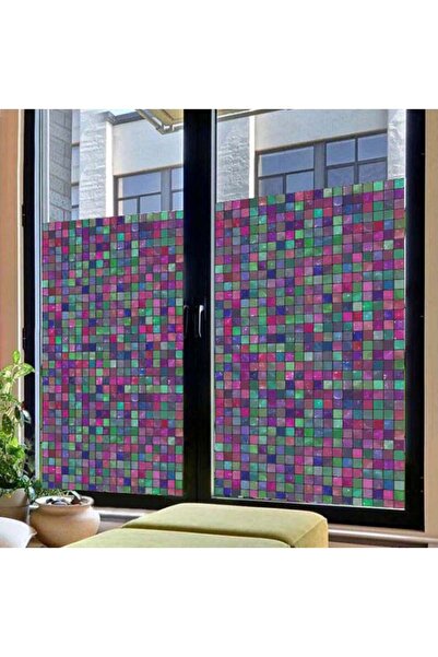 WINK FOL Cam Vitray Folyo, Kendindin Yapışkanlı, Desnli Buzlu Cam Folyo 61x100 cm