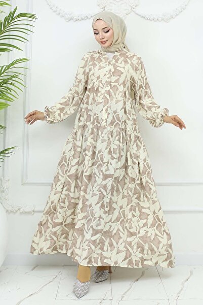 benguen Φόρεμα βισκόζης με σχέδιο βιζόν - Μοντέλο 2424