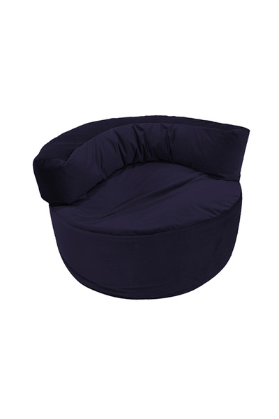 House One Velvet Bean Bag Chair With Filling - Dark Purple