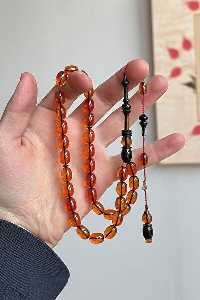 TESBİHKENTİ Emine Reşvani Mărgele de rugăciune de culoare roșie de chihlimbar...