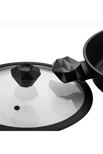 arcaK2 Diamond 26 cm silikon kenarlı cam kapağı ve elmas tepe ile beraber