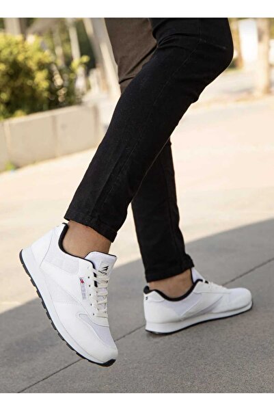 WEBORN Чоловічі білі щоденні ортопедичні еластичні шнурівки з повітропроникною м'якою підошвою кросівки спортивні черевики