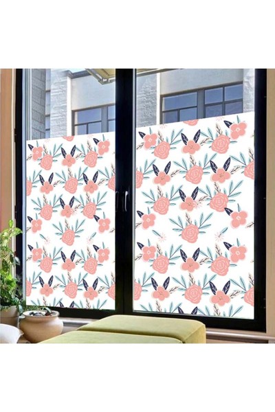 WINK FOL Cam Vitray Folyo, Kendindin Yapışkanlı, Desnli Buzlu Cam Folyo 61x10...