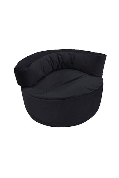 House One Velvet Bean Bag Chair With Filling - Dark Grey