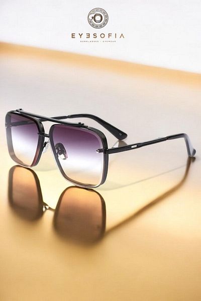 Eyesofia Black Titanium Mach Six DTS Gradient Sunglasses
