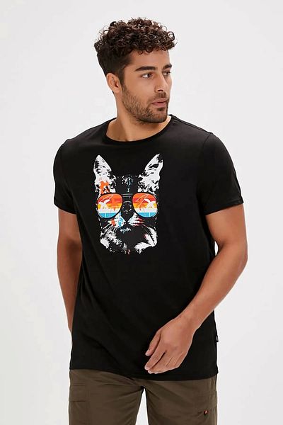 Bad Bear تي شيرت رجالي من Manx تي شيرت 24.01.07.011 NightBlack