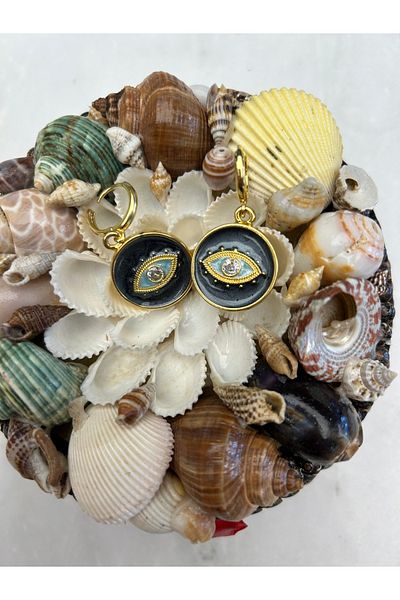 Gigi Steel Eye Earrings
