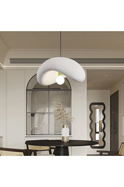 Apliqa Voliny Büyük Beyaz Beton Modern Sarkıt Oturma Odası Salon Sarkıt Avize