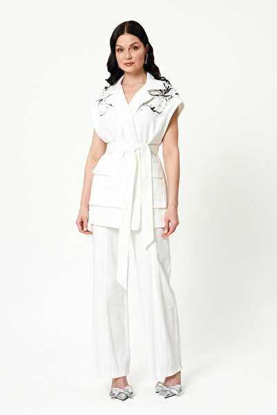 Jupe Women's Printed Patterned Stone Vest 9246