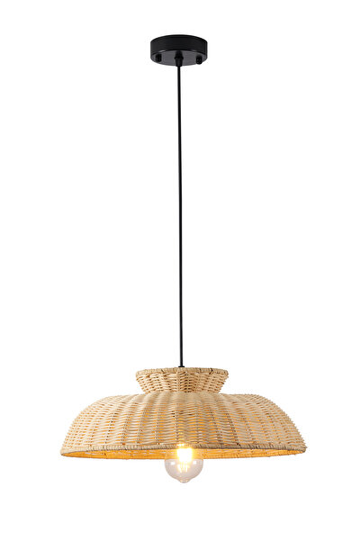 Apliqa Enrico Tekli Rattan Modern Tasarım Oturma Odası Avize