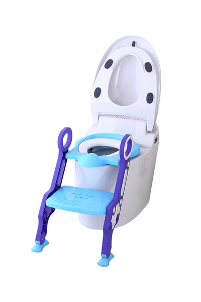 Eazy Kids Step Stool Foldable Potty Trainer Seat - Blue