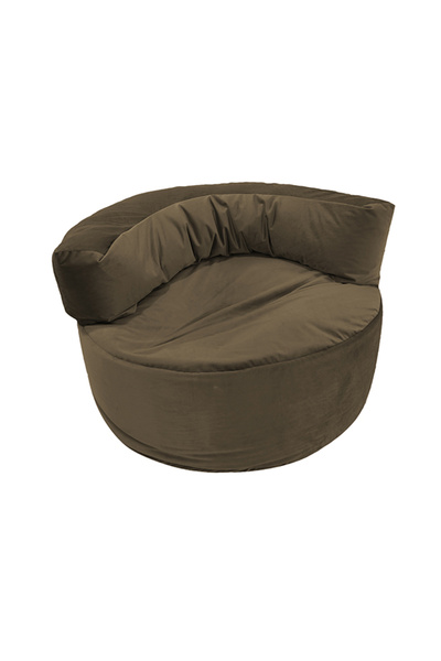 House One Velvet Bean Bag Chair With Filling - Brown