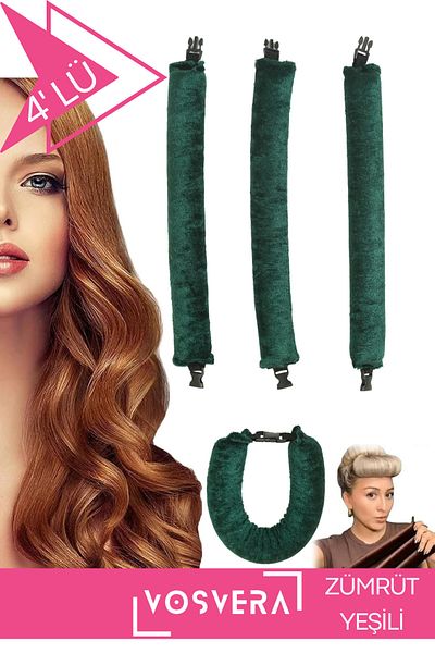 vosvera Velvet Hair Styler - 4 навивки Наденица за къдрене на коса без нагряване