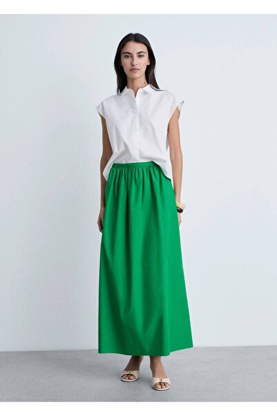 MANGO Woman A-Line Cotton Skirt