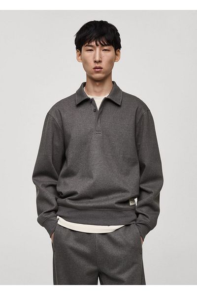 MANGO Man Glen καρό Slim fit blazer παλτό