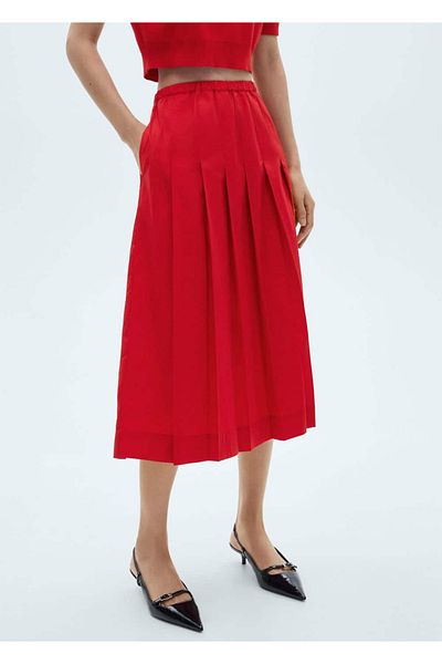 MANGO Woman Pareo Trousers with Straight Cut