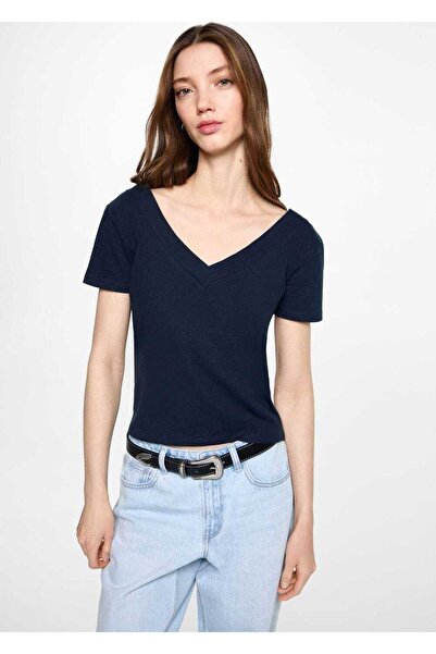 Mango Teen Kratka pletena majica