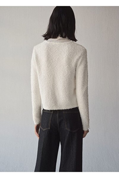 MANGO Woman Tweed jacket with stones on buttons