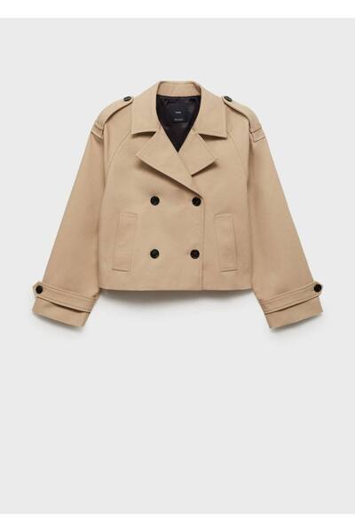 MANGO Woman Çift düğmeli klapalı ceket