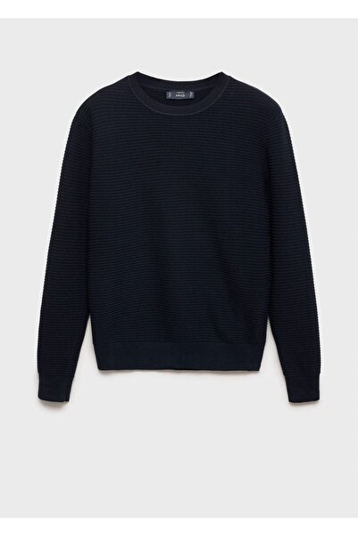 MANGO Man Strickpullover aus 100 % Baumwolle mit Muster