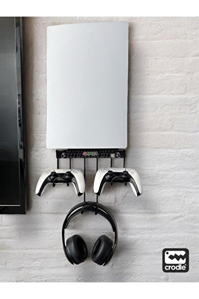 Crodle 2'li Fırsat Ps5 Ve Ps5 Slim Duvar Standı Joystick Konsol Tutacağı Playstation 5 Stand set