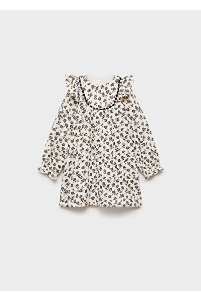 MANGO Baby Desenli pamuklu elbise