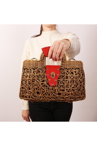 Mylamp MYBAG RATTAN ÇANTA 33x14x21