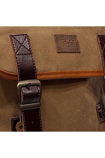 Old Cotton Δερμάτινη ζώνη Λεπτομερής κερωμένη καμβάς αδιάβροχη καθημερινή τσάντα πλάτης φορητού υπολογιστή 7249