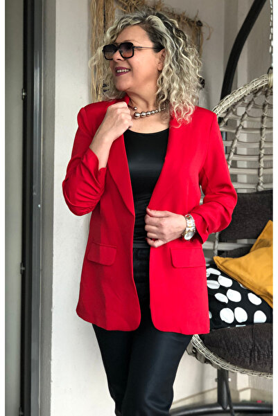 Dila Butik Kolu Büzgü Detay Blazer Ceket