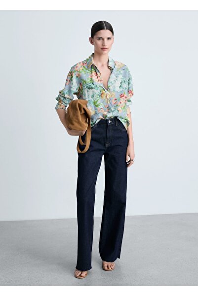 MANGO Woman Regular kesim çiçek desenli gömlek