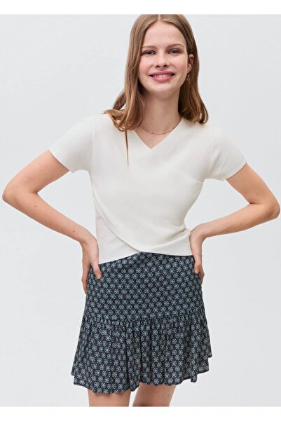 Mango Teen Bluză scurtă înfășurată