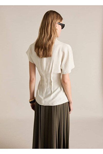 MANGO Woman Dokulu drape bluz