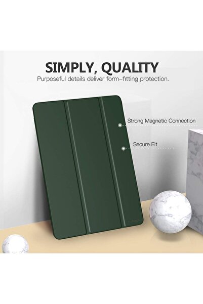 AWH iPad 8th/7th Gen 10.2 Case, Slim Smart Shell Stand Cover, Auto Wake/Sleep, Midnight Green.