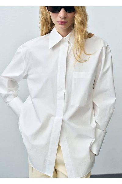 MANGO Woman Cămașă oversize din bumbac