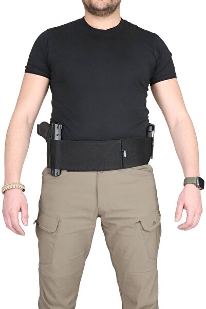 bg black grips Özel Petek Dokuma Premium Korse Tabanca Kılıfı Çift Şarjörlüklü