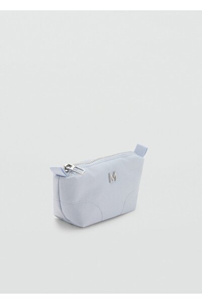 MANGO Woman محفظة عملات معدنية بشعار مع سحاب