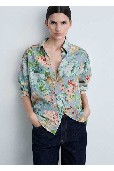 MANGO Woman Regular kesim çiçek desenli gömlek
