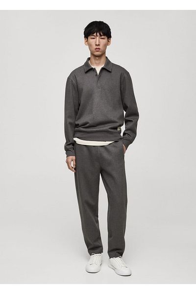 MANGO Man Glen καρό Slim fit blazer παλτό