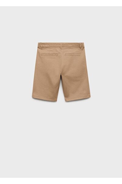 MANGO Kids Chino tarz pamuklu bermuda şort