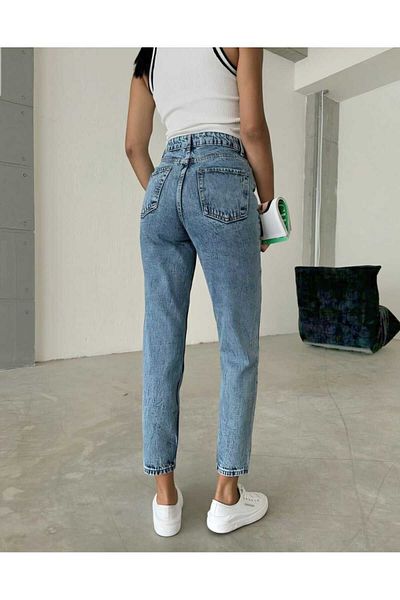 LİMABEL Mystery Milano Noul sezon Lara Jiyan Estonia Blue Snow Wash Mom Boyfriend Jean Femei 2025