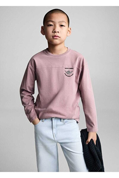 MANGO Kids Tricou din bumbac cu aspect spălat
