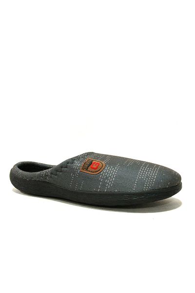 GEZER Gray Black Carpet Top Anatomical Comfort Slippers