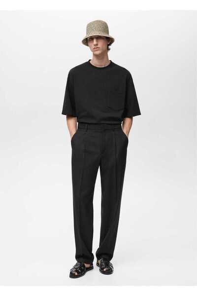 MANGO Man Tricou cu buzunar supradimensionat