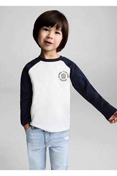 MANGO Baby Desenli pamuklu  T-Shirt